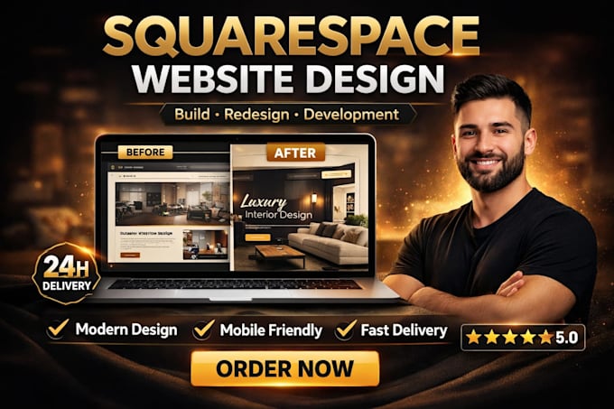 build squarespace website, squarespace redesign or website development