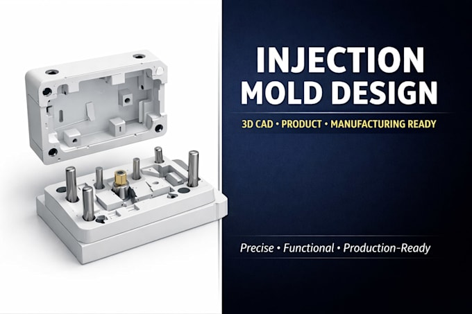 do injection mold design, plastic product design, and 3d mold modeling