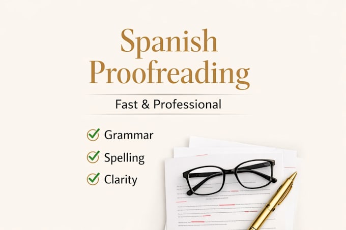 proofread and edit your spanish text professionally
