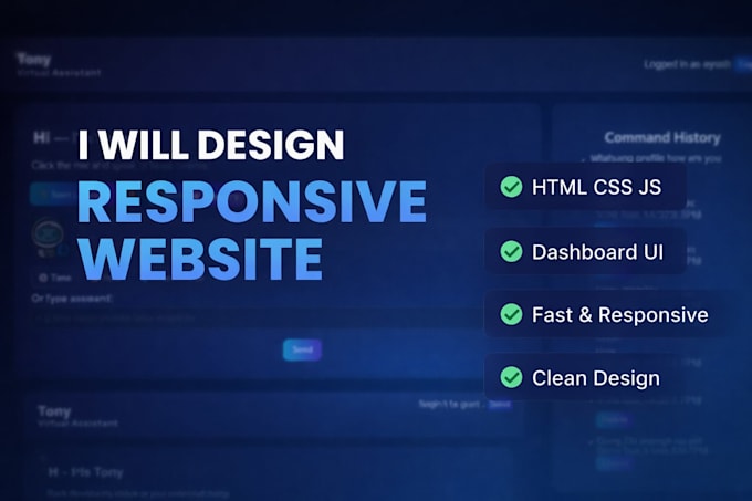 create responsive website or dashboard using HTML CSS javascript