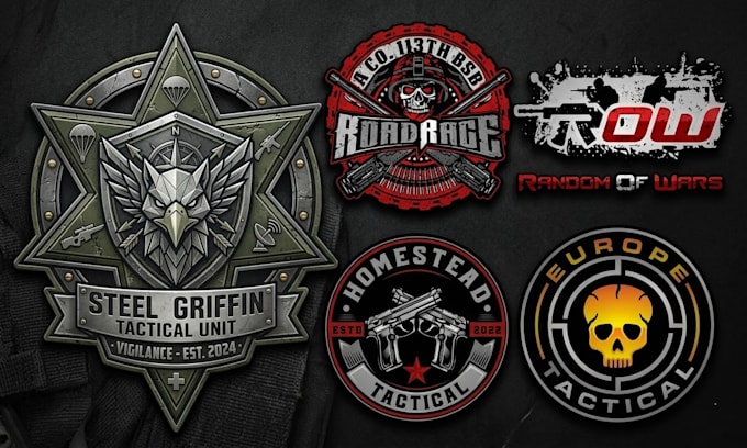create a army, military, tactical, patch or emblem logo design