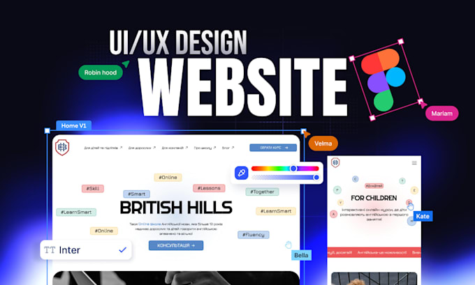 design modern website UI UX with clean user experience