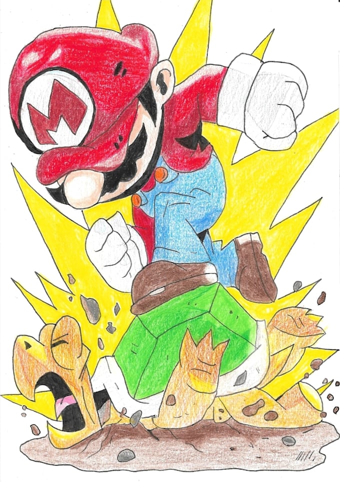 create hand drawn video game style character illustrations