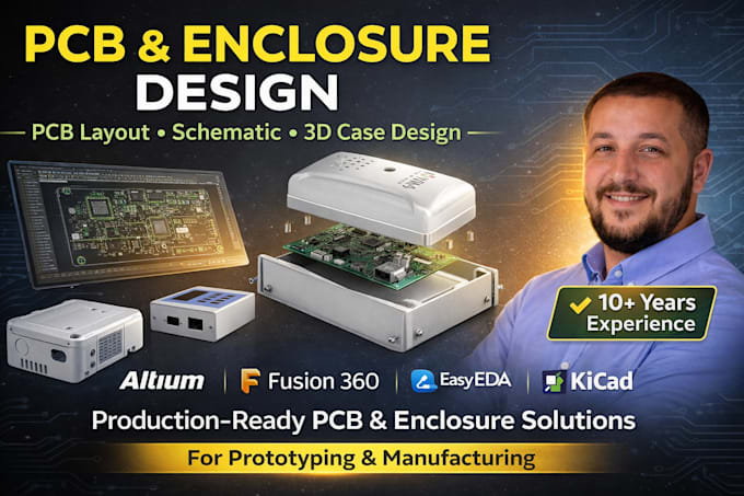 design a custom pcb enclosure and electronics housing for 3d printing and cnc