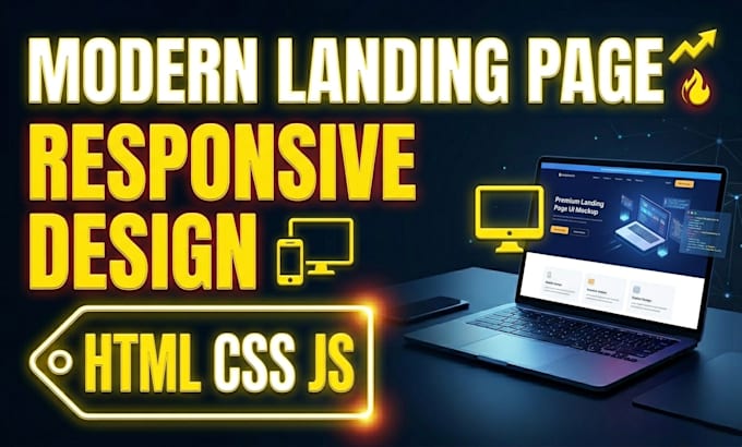 create high converting landing page HTML CSS js