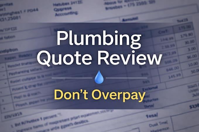 review your plumbing quote and save you money