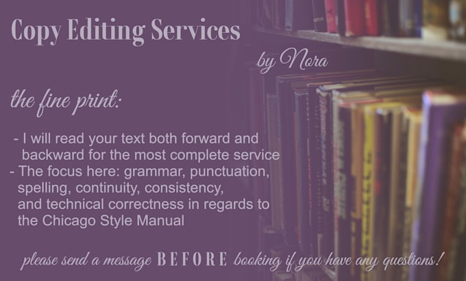 copy edit your book or paper