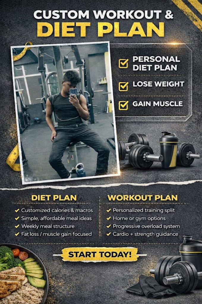 create a personalised workout plans and diet plans