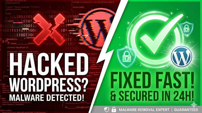 fix hacked wordpress website, remove malware, and protect it from future attacks