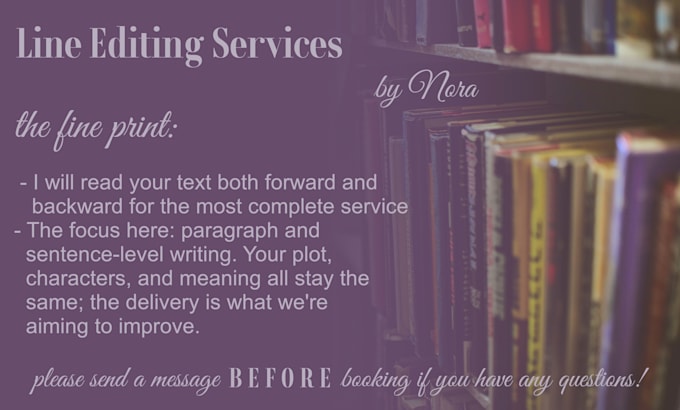line edit your book or novel