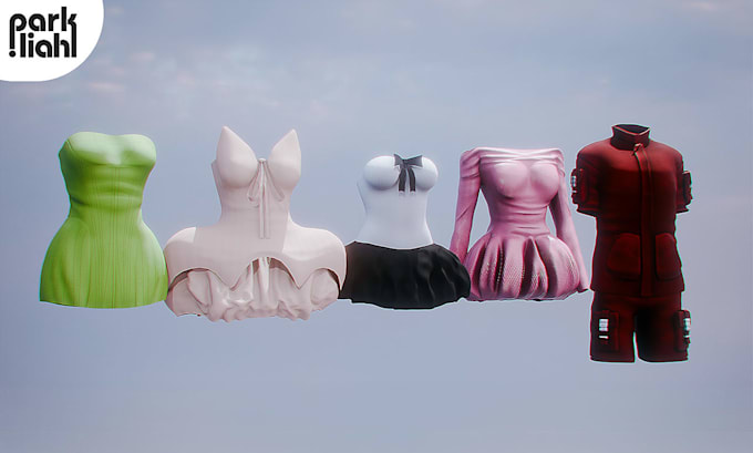 create custom 3d clothing models in blender obj, fbx, blend