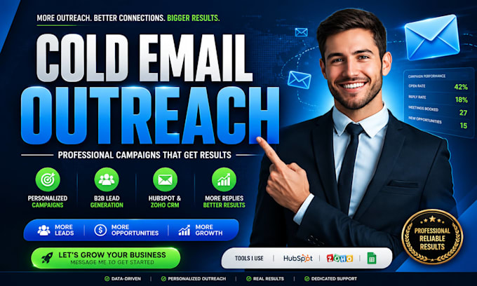 create and manage personalized b2b cold email outreach campaigns