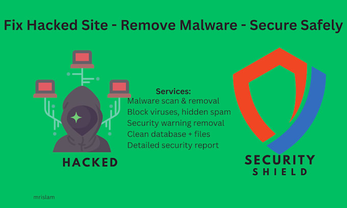 fix hacked wordpress site, remove malware and secure them safely
