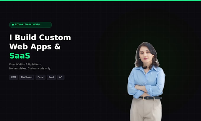 develop a custom web application or saas platform in python