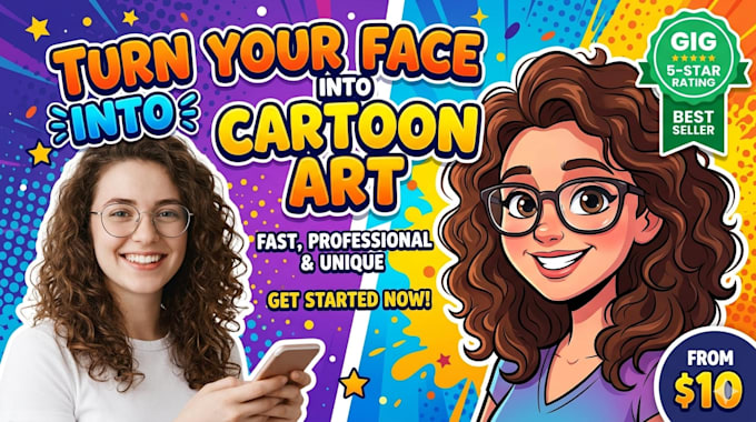 turn your face into cartoon art