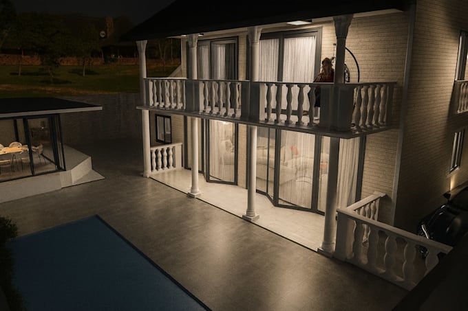 create a luxury interior design concept and 3d visualization