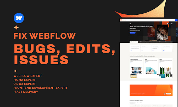 fix webflow, webflow bug fix, webflow issues, webflow edit, webflow expert