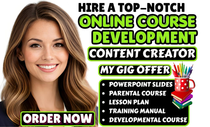 create parenting and child development online course content training manual
