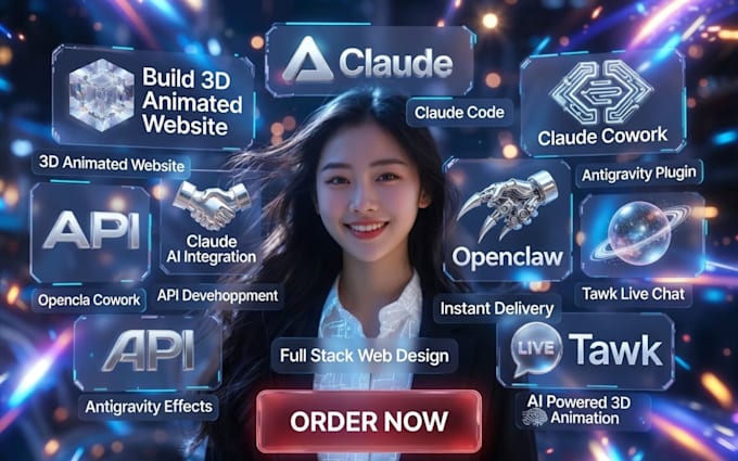 Construir site 3d animado com api claudeecode cowork openclaw ...