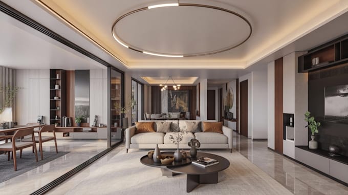do 3d interior design photorealistic 3d rendering modern interior