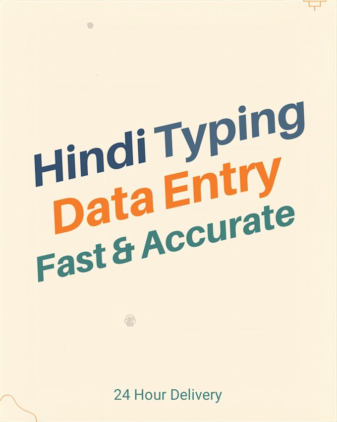 do fast hindi typing and data entry work