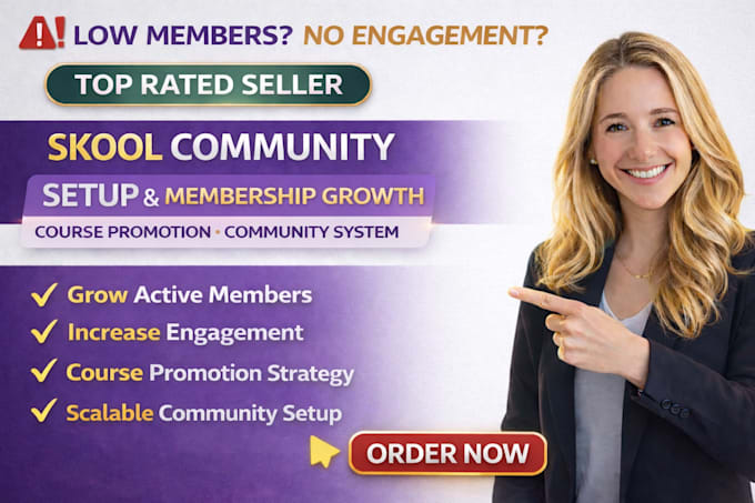 Skool Automod Configuração da comunidade skool, promoção do curso skool estate para ...