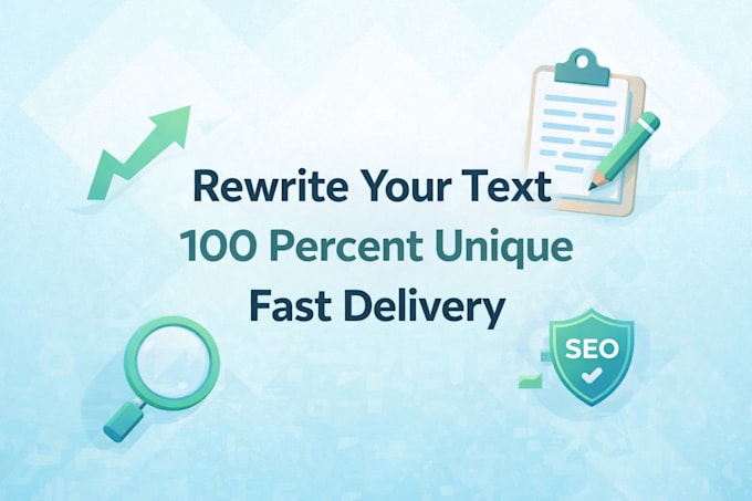 rewrite, edit and improve your content professionally