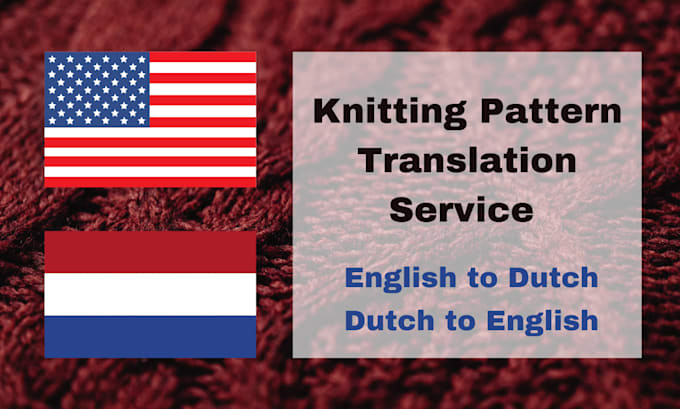 translate knitting patterns english to or from dutch