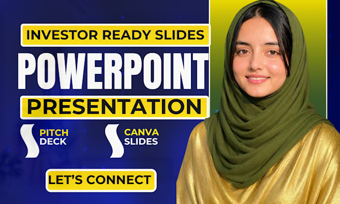 design powerpoint presentation pitch deck and canva ppt slides