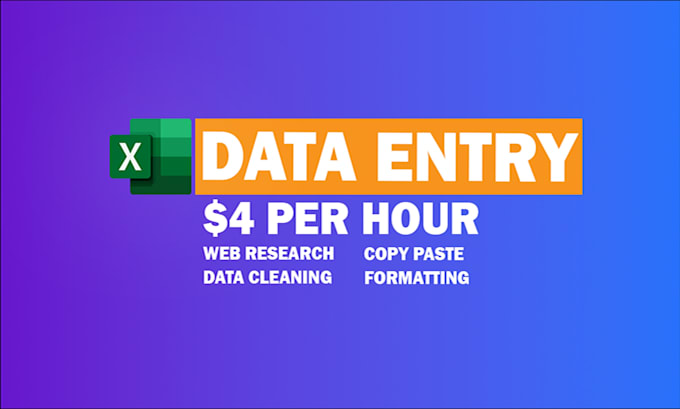 do data entry, cleaning and any excel intermediate work