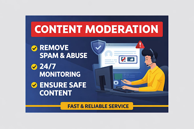 do content moderation and review social media content