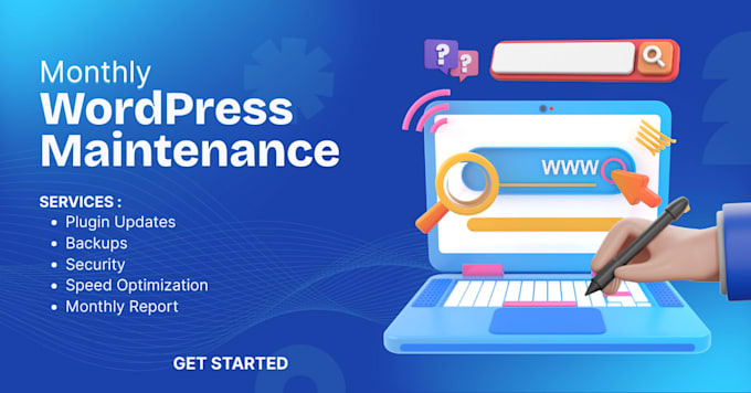 manage and maintain your wordpress website monthly