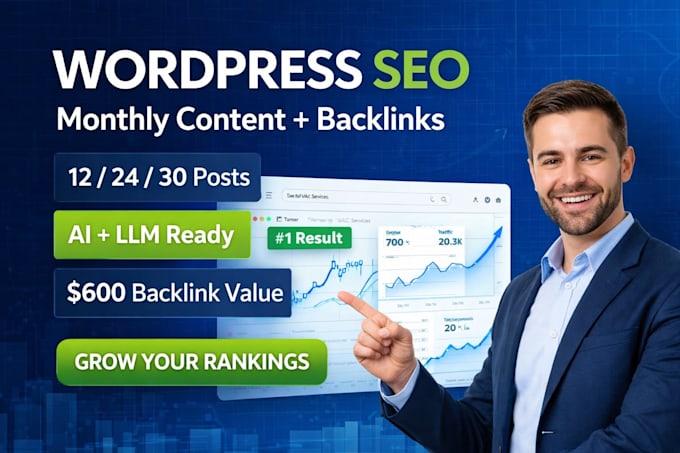 do complete monthly SEO service to boost google rankings and traffic