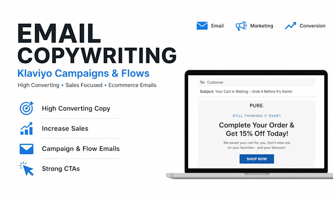 write high converting klaviyo email marketing copy for ecommerce