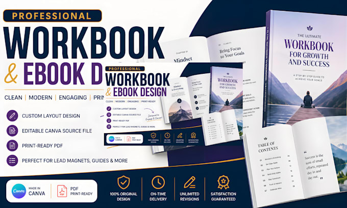 do a professional workbook book cover and ebook formatting