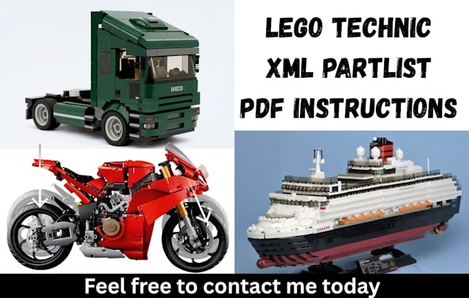 model lego technic car, bike moc with realistic mechanics and instructions