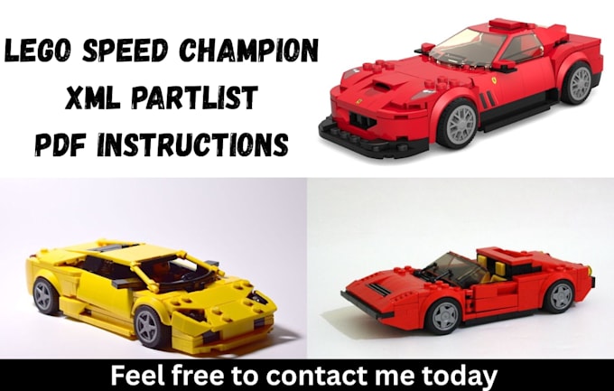 create lego speed champions moc, lego object, ships, partlist with instructions