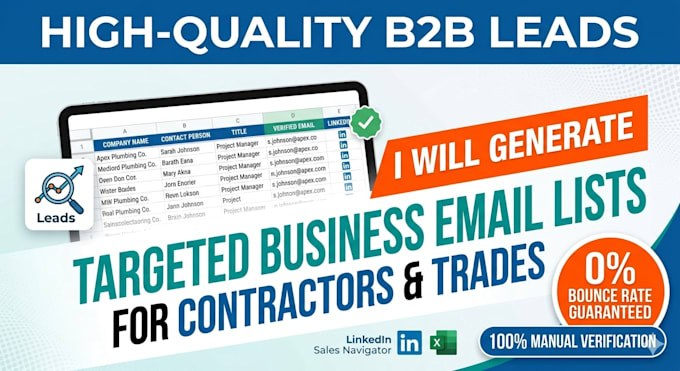 generate contractor leads and targeted business email lists