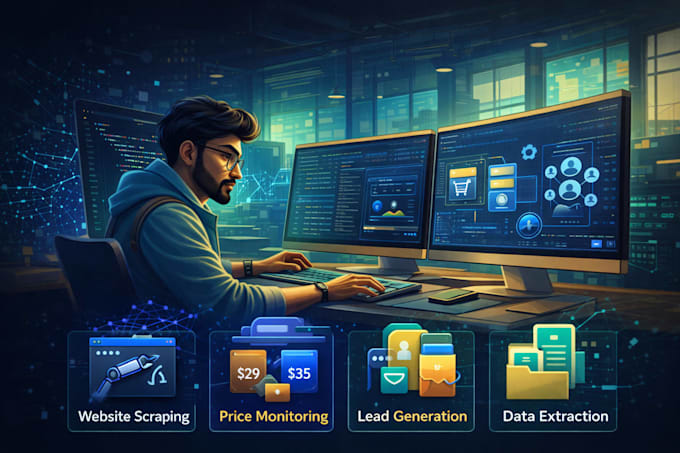 do web scraping, data extraction and build python automation tools