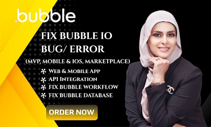 fix bubble saas mvp bug bubble api integration bug fix bubble web app workflow