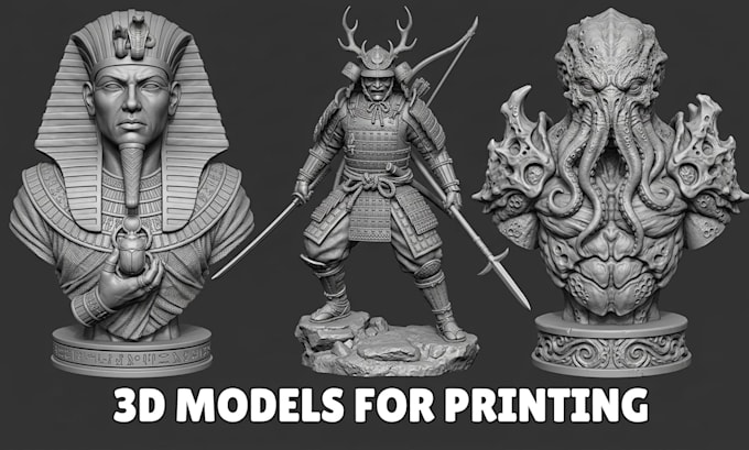 sculpt stylized and realistic 3d characters model for 3d printing