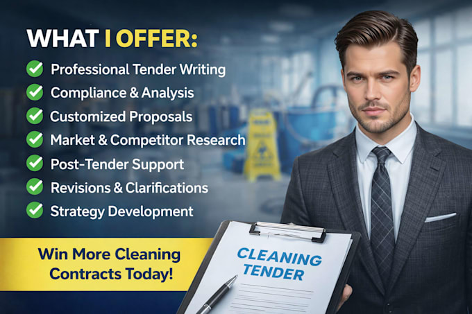 expert cleaning tender proposal writing  win more contracts