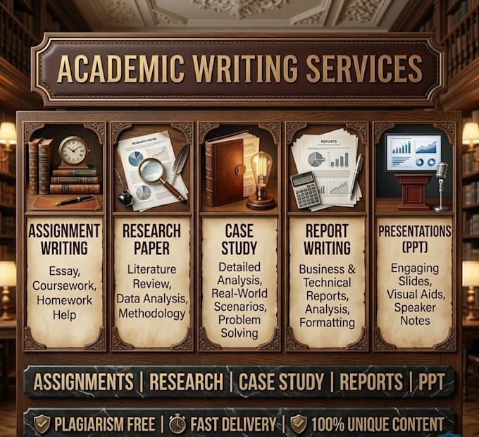 be creating professional assignments in all subjects