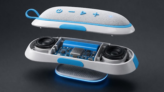 create 3d gadget design tech hardware product rendering visualization branding