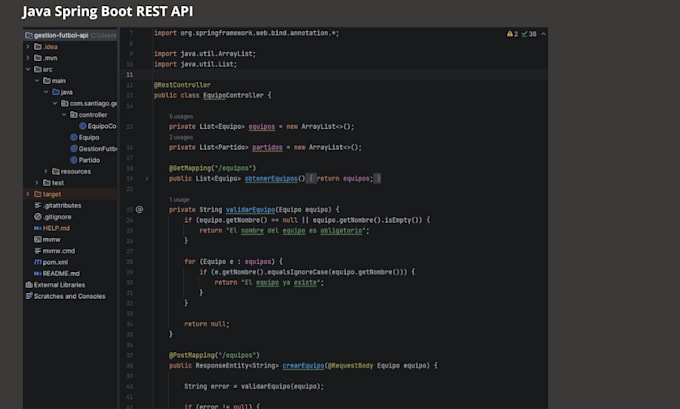 build a rest API using java spring boot
