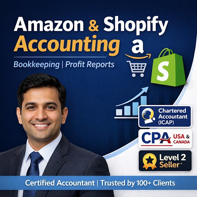 do amazon and shopify bookkeeping with financial reports as chartered accountant