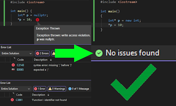 debug and fix your cpp code
