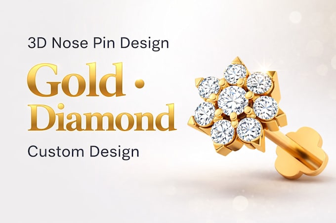 design diamond nose pin
