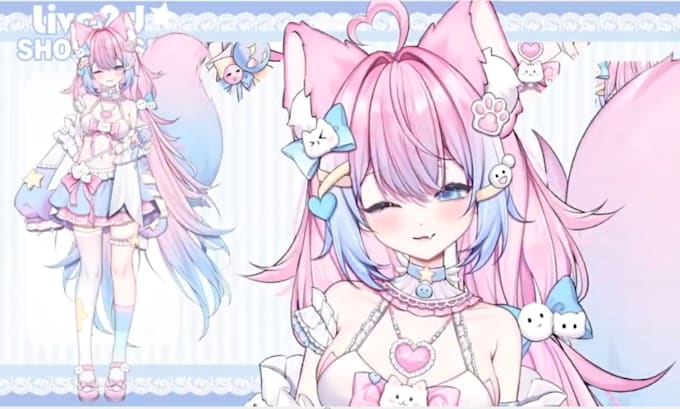 design live2d vtuber model with rigging for vtube studio