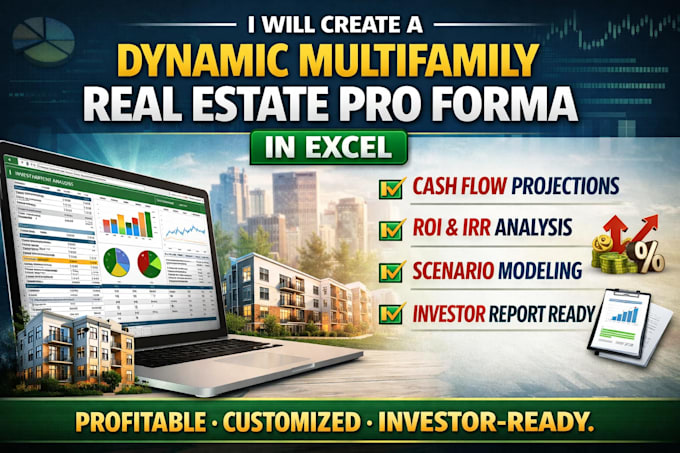 create a dynamic multifamily real estate pro forma in excel